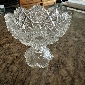 Elegant Crystal Cut Glass Bowl
